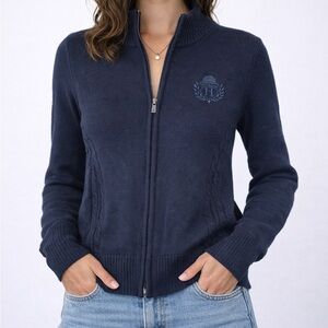 Tommy Hilfiger full-zip mock neck cotton zip up